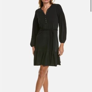 Nation Ltd. Jet Black Talli Flounce Mini Dress